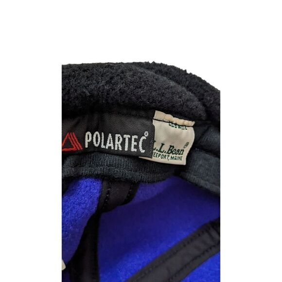 LL Bean Hat Blue Polartec Fleece Trapper Hat Cap Size Medium Vintage 90s USA‎ - Picture 5 of 5